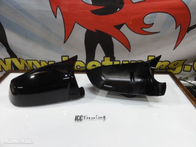Capas, carcaça de espelhos M4 look em preto brilhante BMW E60, E61, F10, F11, F07 (GT 5GT), E63, E64, F06, F12, F13, F01, F02, F03, F04 - 6