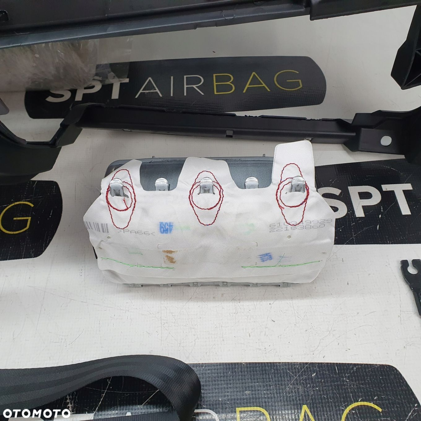 FIAT 500 DESKA ROZDZIELCZA KONSOLA KOKPIT PULPIT PODUSZKI AIRBAG AIR BAG PASY KIT SET - 6