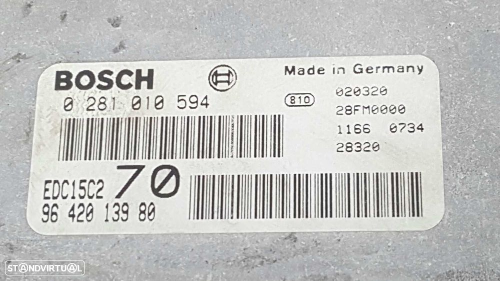 CENTRALINA DO MOTOR UCE PEUGEOT 206 BERLINA XS - 2