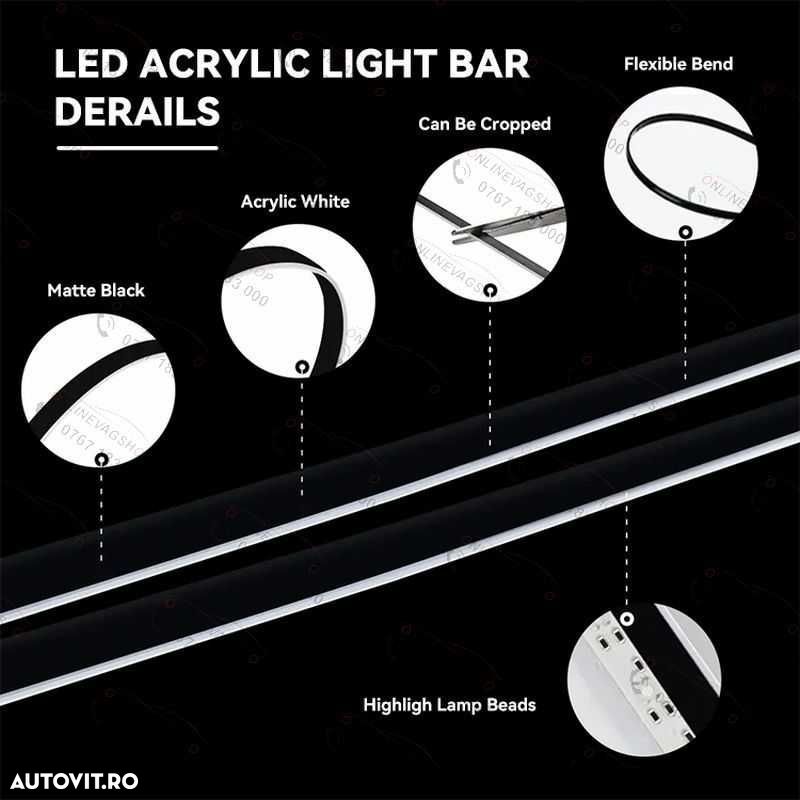 Lumini ambientale 18 in 1 Acrilice Led RGB cu aplicatie telefon - 6