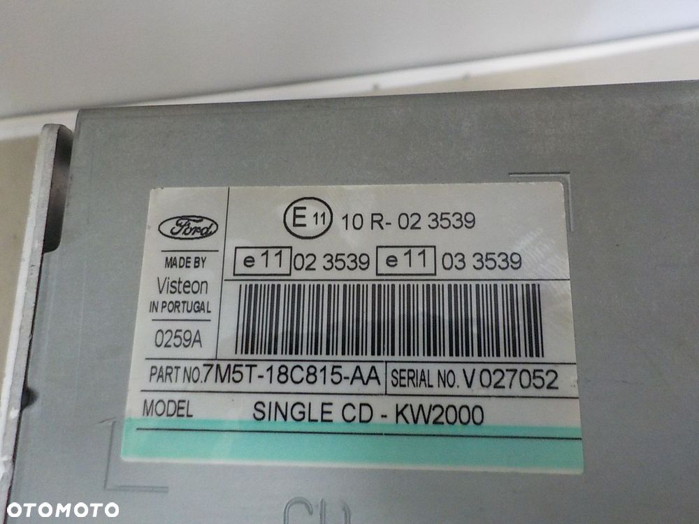 FORD C-MAX FOCUS MK2 RADIO FABRYCZNE AUX KOD - 2