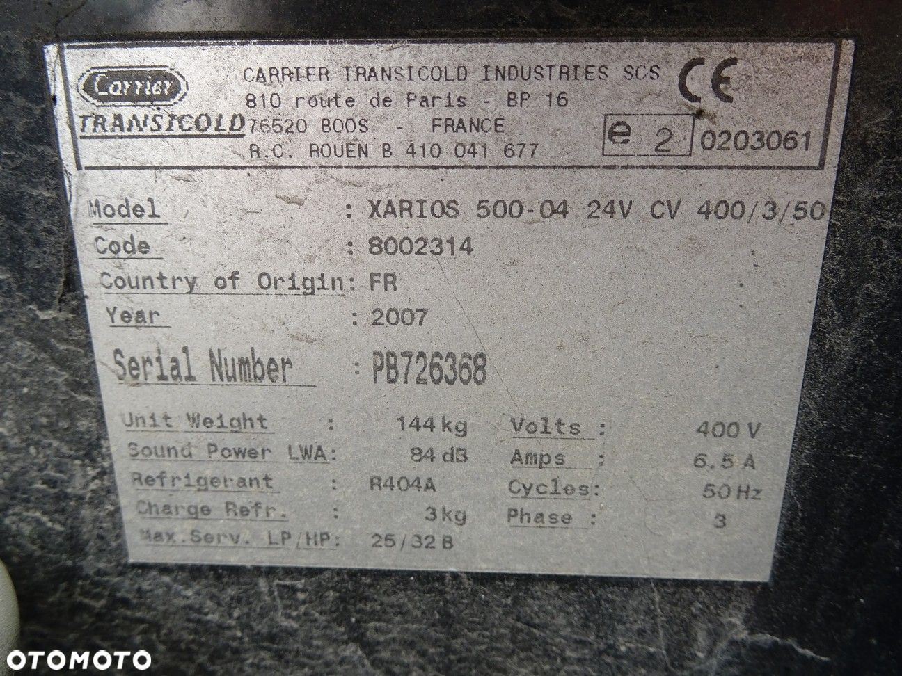 AGREGAT CHŁODNICZY - 3499.00 PLN - VOLVO FL6 1985 - 2000 FL 610 CARRIER XARIOS 500 - 7