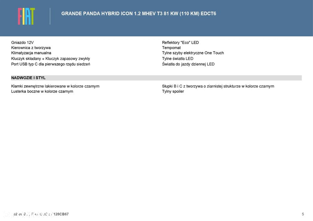 Fiat Grande Panda 1.2 mHEV Icon eDCT - 30