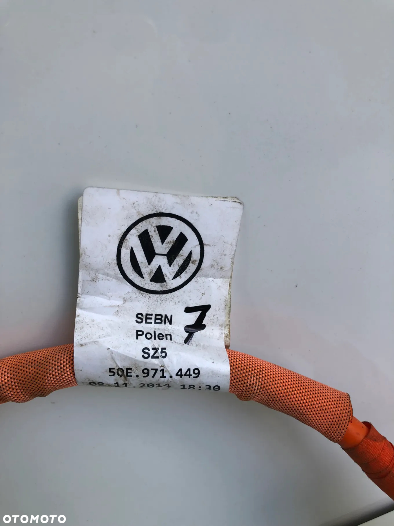 PRZEWÓD ZASILAJĄCY NAPIĘCIA AKUMULATORA VW GOLF VII E-GOLF  5QE971449 POTESTOWY MINIMALNY PRZEBIEG - 2