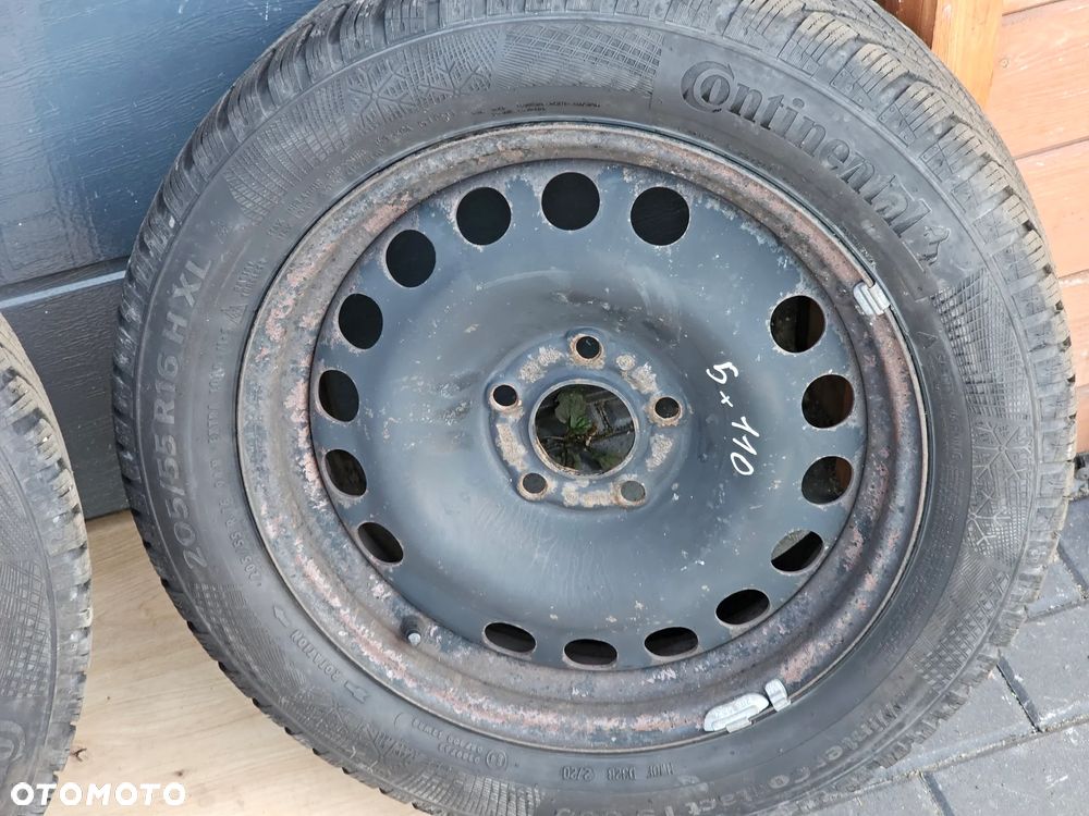 KOŁA FELGI STALOWE 16 OPONY ZIMOWE OPEL VECTRA C SIGNUM ASTRA H MERIVA B ZAFIRA A B 5x110 ET37 205/55/16 - 4