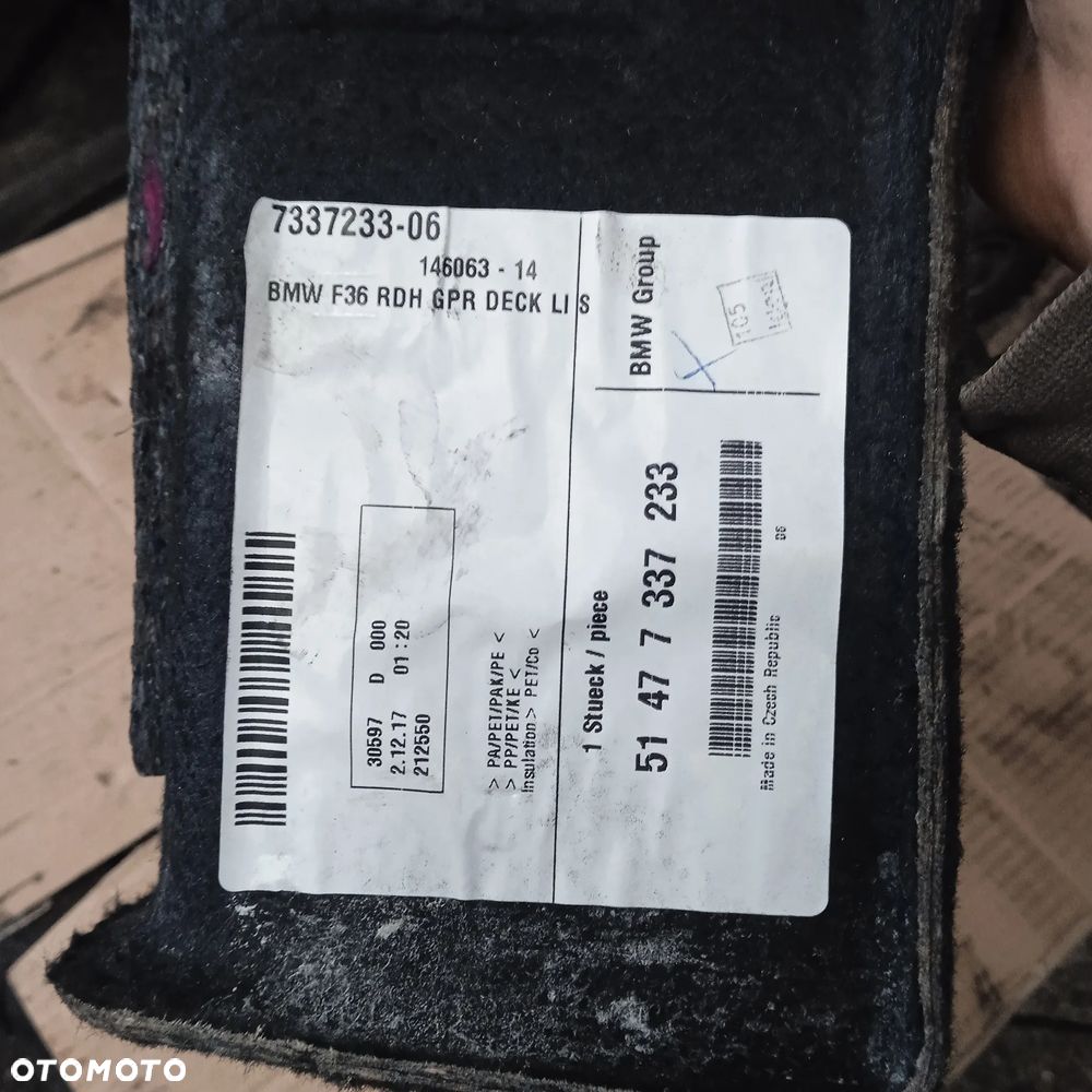 Boczek zaślepka tylna BMW 4 F36 7337233 - 2
