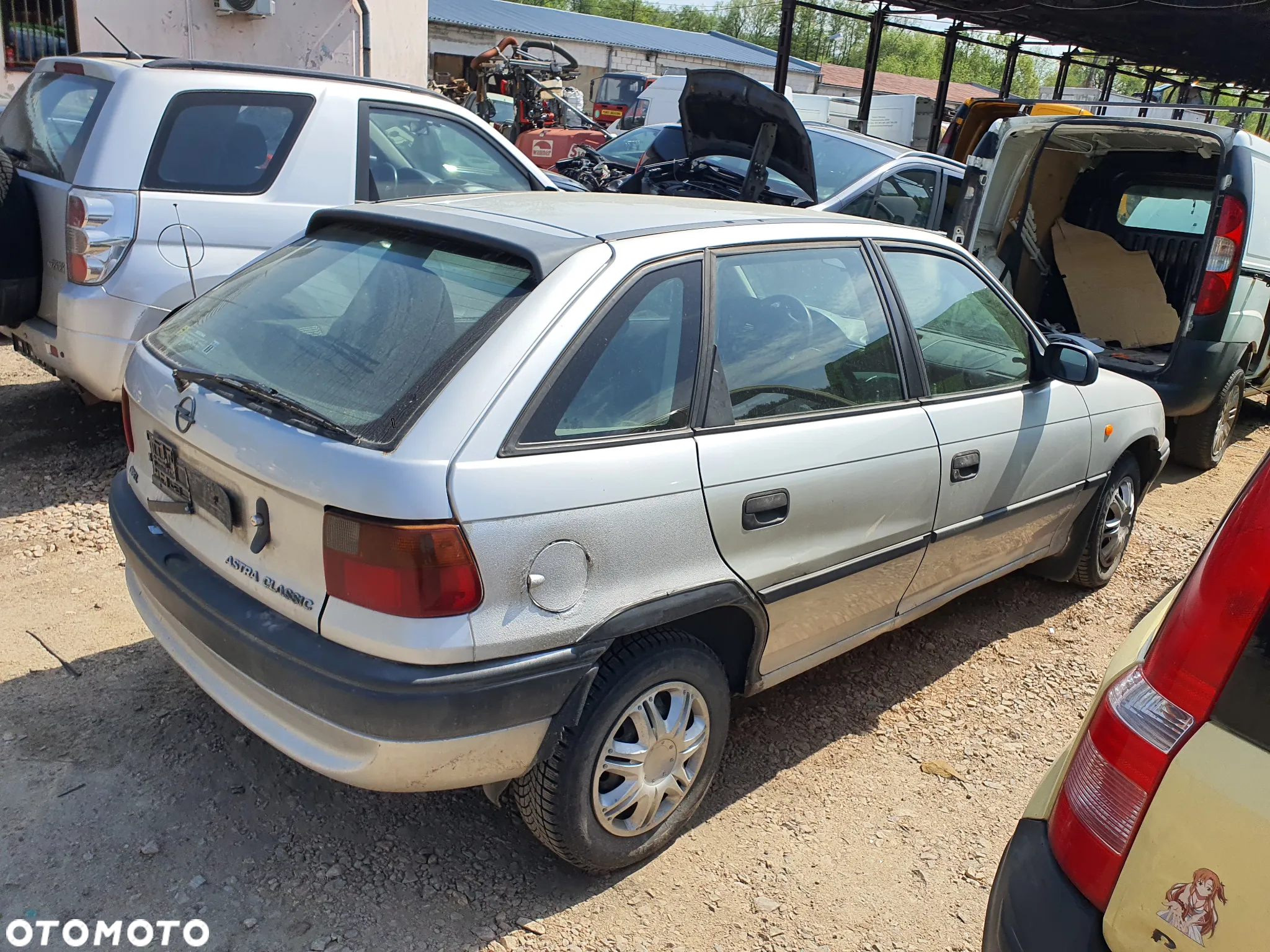 opel astra F maska zderzak lampa grill błotnik drzwi zbiornik paliwa szyba lusterko klamka klapa - 2