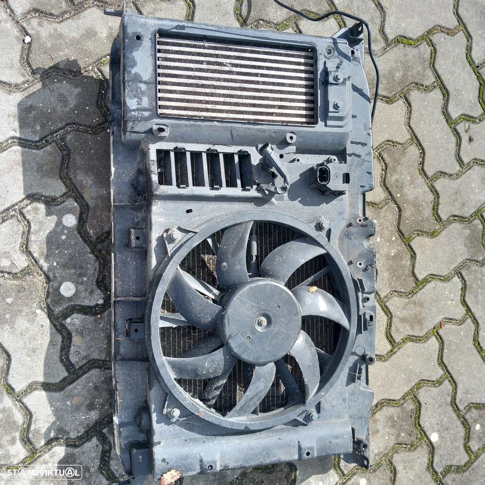 Frente fibra com 3 radiadores e ventilador citroen berlingo c4 1.6hdi - 1