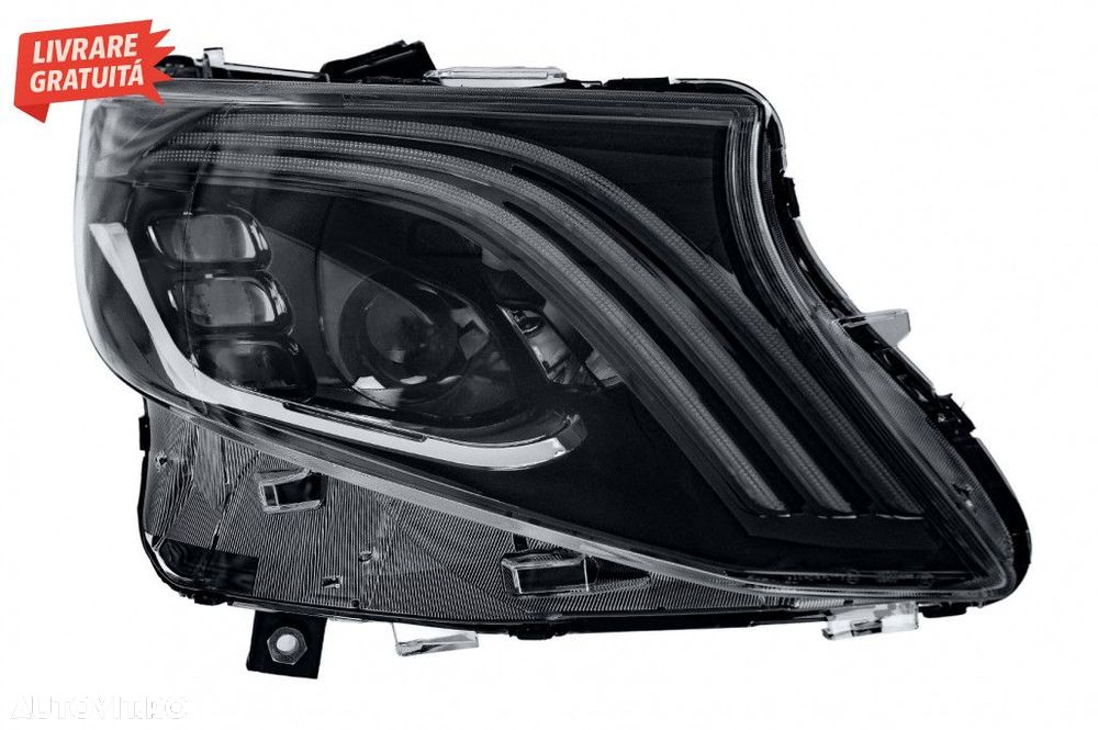 Faruri Full LED Mercedes V-Class Vito W447 (2014-2024) Negru Semnal Di - 4