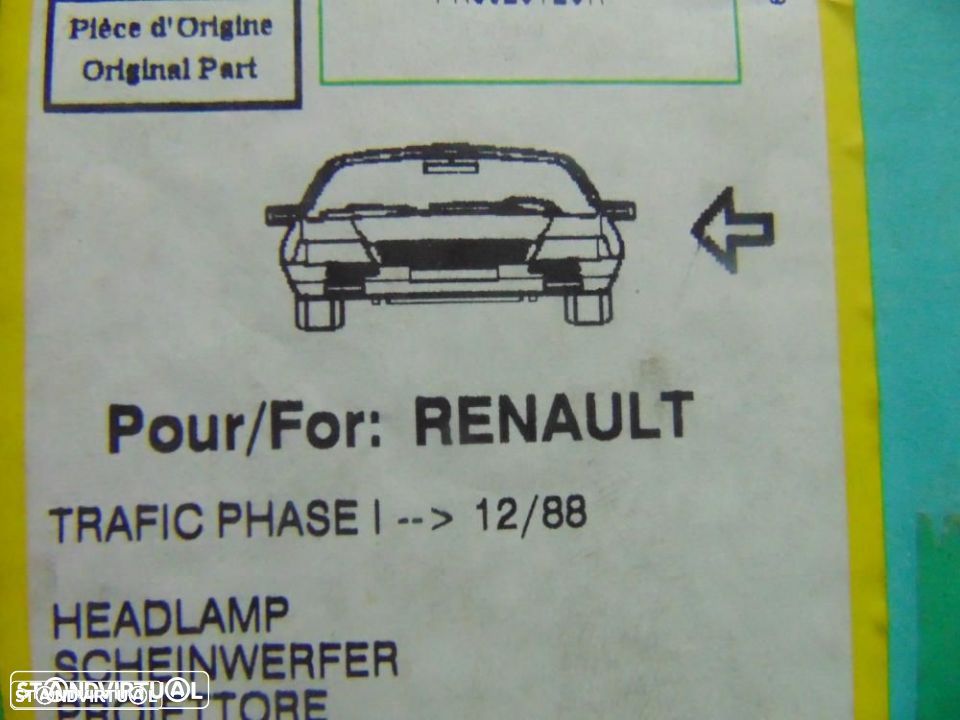 Renault Trafic a partir de 1988 farol frontal esquerdo - 9