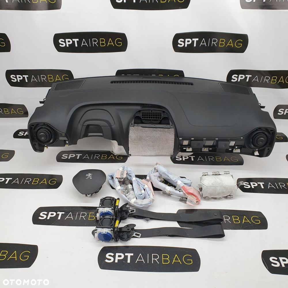 PEUGEOT 108 DESKA ROZDZIELCZA KONSOLA KOKPIT PULPIT PODUSZKI AIRBAG AIR BAG PASY KURTYNY KIT SET - 1