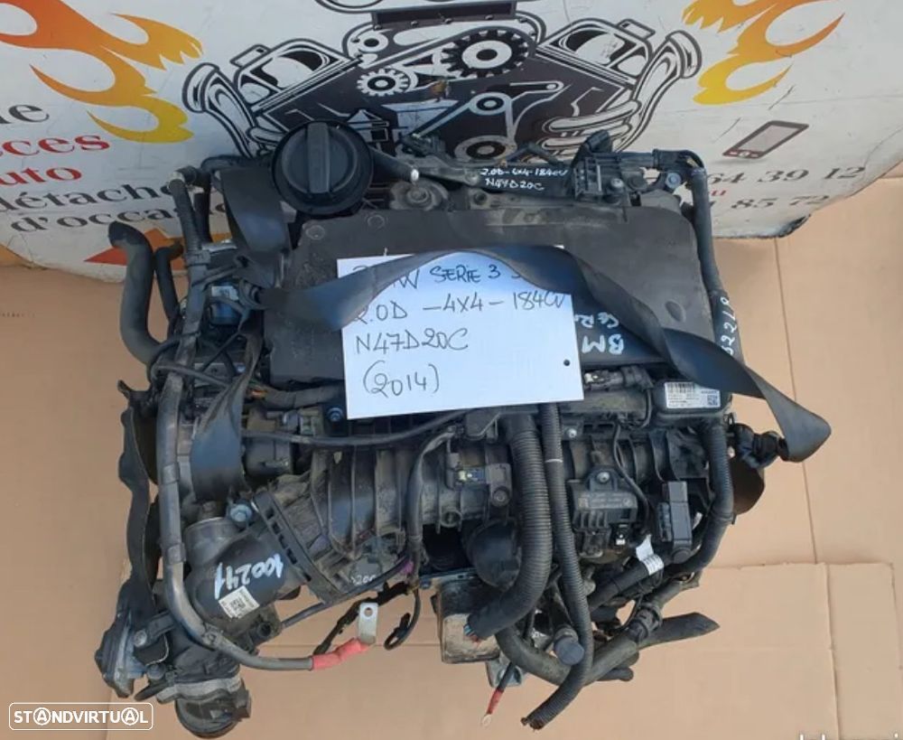 Motor BMW 320d / 118d / 520d / X1 / X3 2.0D 16V N47D20C com garantia - 2