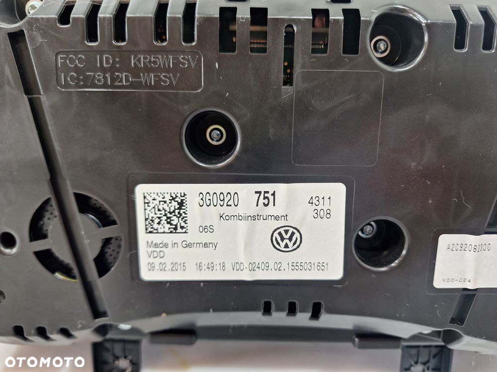VW PASSAT B8 LICZNIK ZEGARY 3G0920751 EUROPA - 5