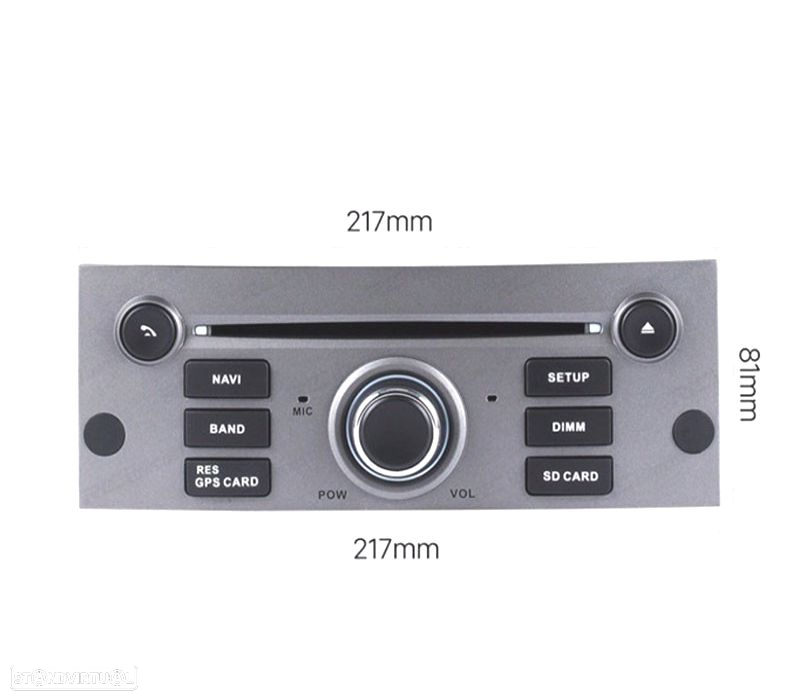 AUTO RÁDIO GPS 7" ANDROID 11 PARA PEUGEOT 407 04 – 10 - 7