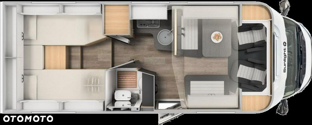 Sunlight T 67 - 5 osobowy, z przejściem po opuszczeniu łóżka - 2