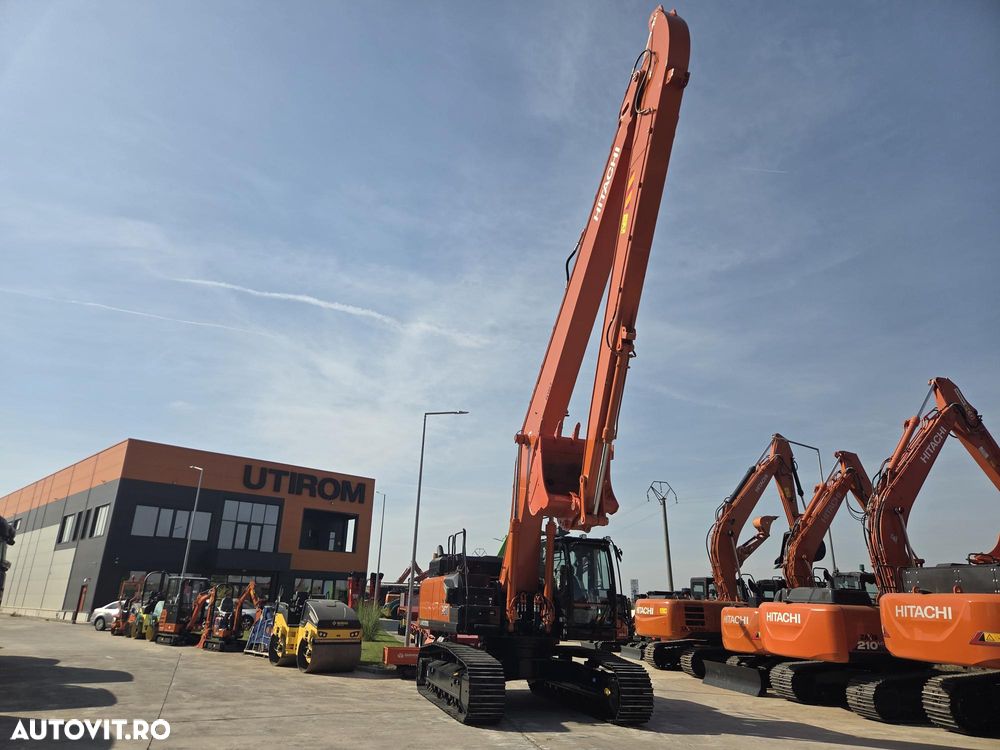 Hitachi BRATE LUNGI la 18m, Cupa 1,3mc, ZX350-7, masa operatinala 40 tone, adanc sapare 15m, FULL OPTION, posibilitate leasing 5 ani cu rata lunara 5.725eur, camere spate si laterale, produs in JAPONIA, PROMOTIE 295.000 EUR+tva - 2