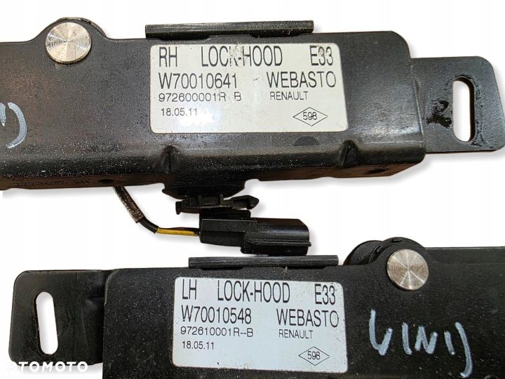 ZAMKI KLAPY BAGAŻNIKA RENAULT WIND KOMPLET 2 SZT ORYGINAŁ 972600001R - 3