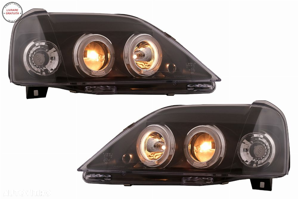 Faruri LED Angel Eyes Dacia Logan (2004-2008) Negru- livrare gratuita - 8