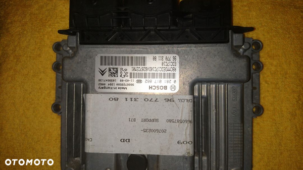 0281017862 9677031180 STEROWNIK CITROEN C4 1.6 HDI