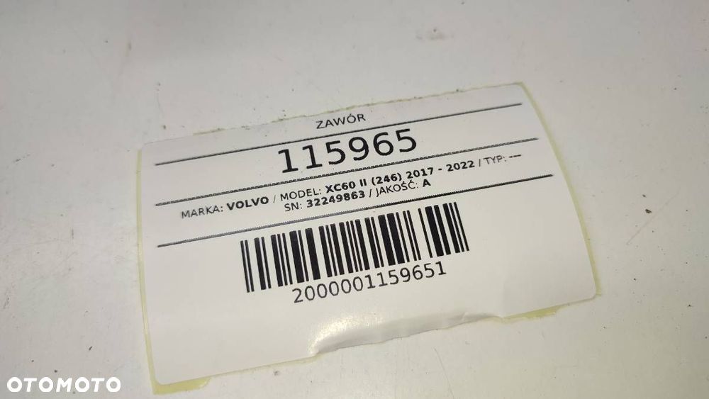 ZAWÓR POMPKA OBIEGU WODY VOLVO XC60 II 32249863 - 5