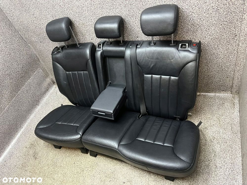 Kanapa podlokietnik tyl skora czarna ISOFIX cupholder Mercedes ML W164 - 5
