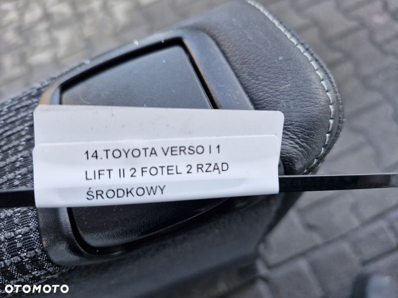 toyota verso i 1 lift fotel 2 rząd kanapy tył środkowy półskóra - 8