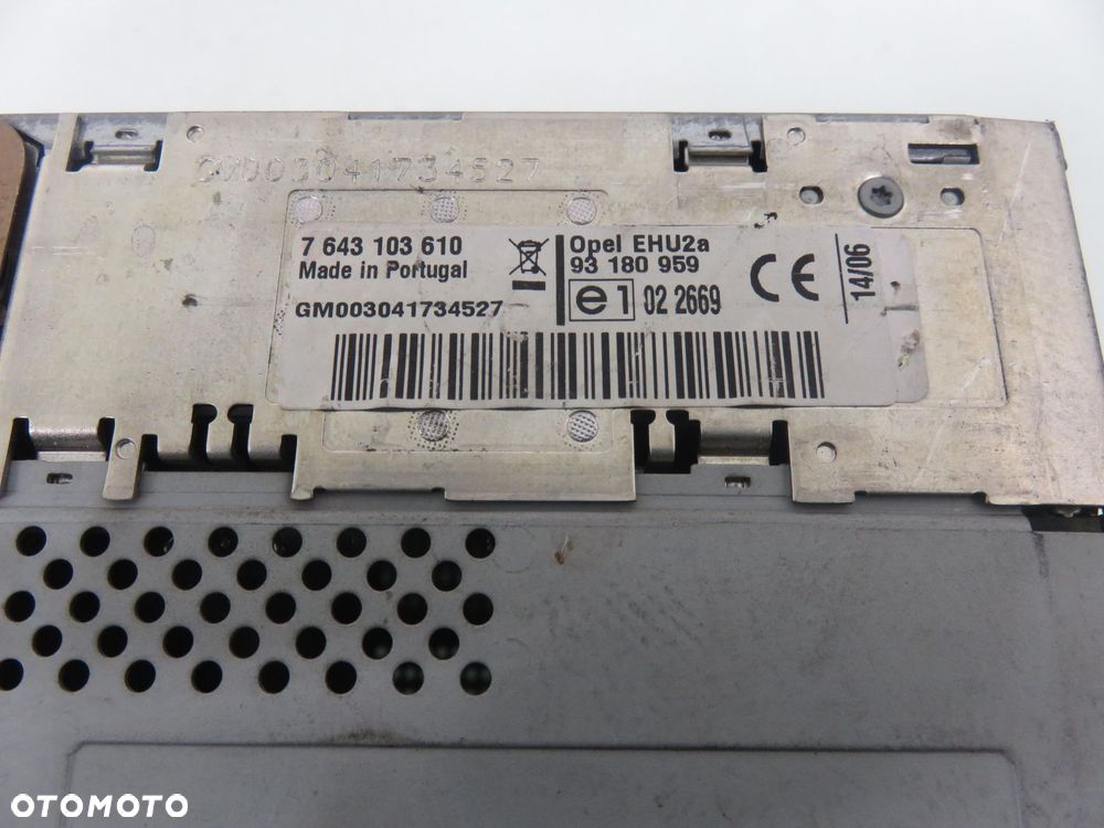 RADIO CD30 OPEL ASTRA III H 93180959 13111165 102487000 - 4