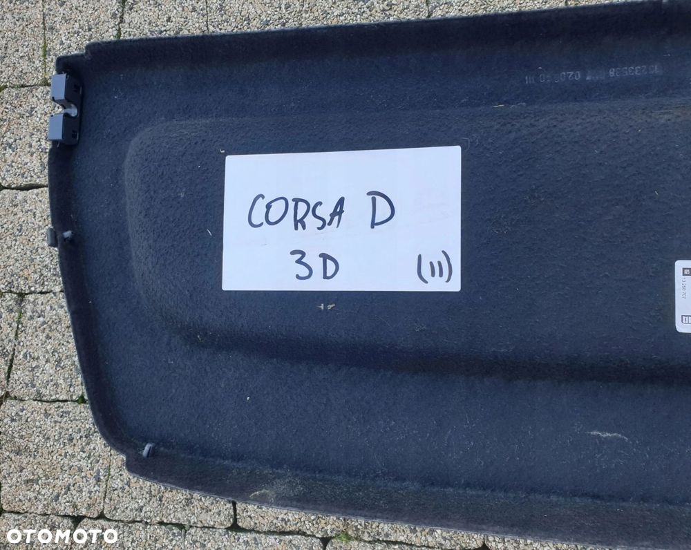 opel corsa d 3d półka tylna bagażnika 464654354 - 5