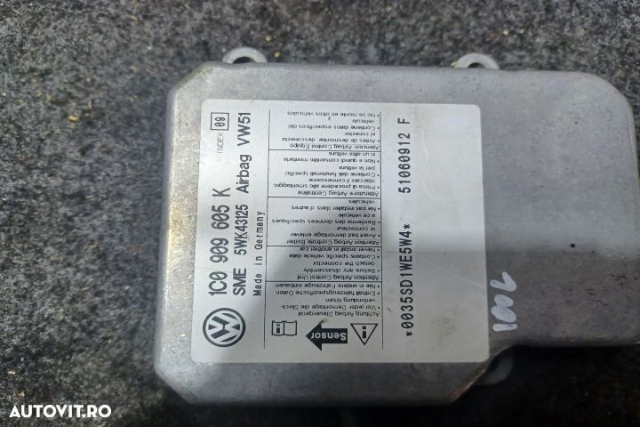 Calculator airbag 1C0909605K Volkswagen VW Polo 4 9N [2001 - 2005] Fu - 4