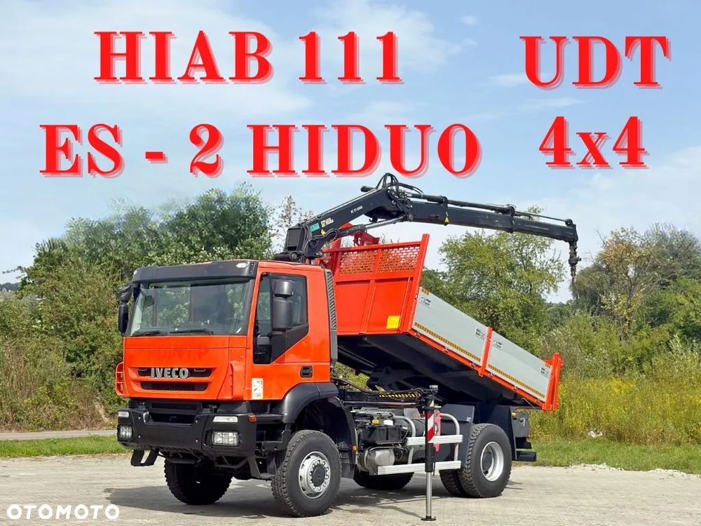 Iveco TRAKKER 190T36 * WYWROTKA 3,70 m *HIAB 111 E S-2 HIDUO /4x4 *STAN BDB - 1