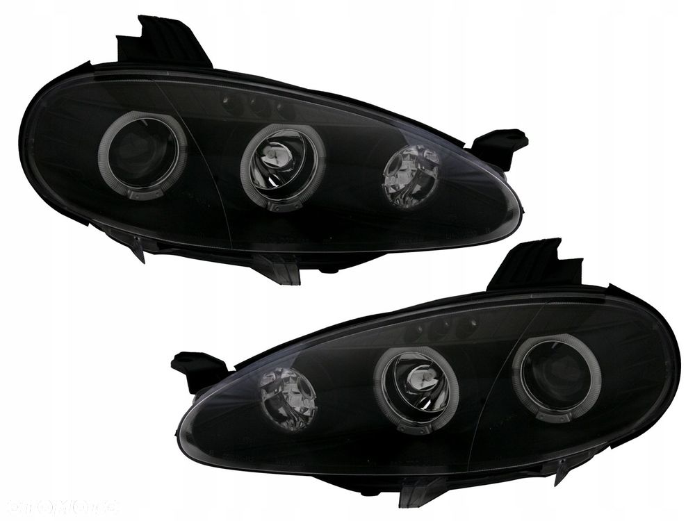 reflektory lampy kpl angel eyes ringi led czarne mazda mx5 miata nb lift - 1