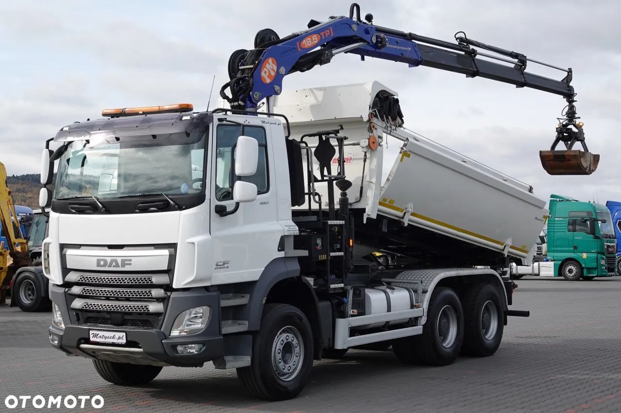 DAF CF 460 / 6x4 / WYWROTKA / HYDROBURTA / + HDS PM 18.5TP wysów: 11 M / STEROWANIE RADIOWE / ROTATOR / ŁYCHA / EURO 6 / 2018 ROK - 1
