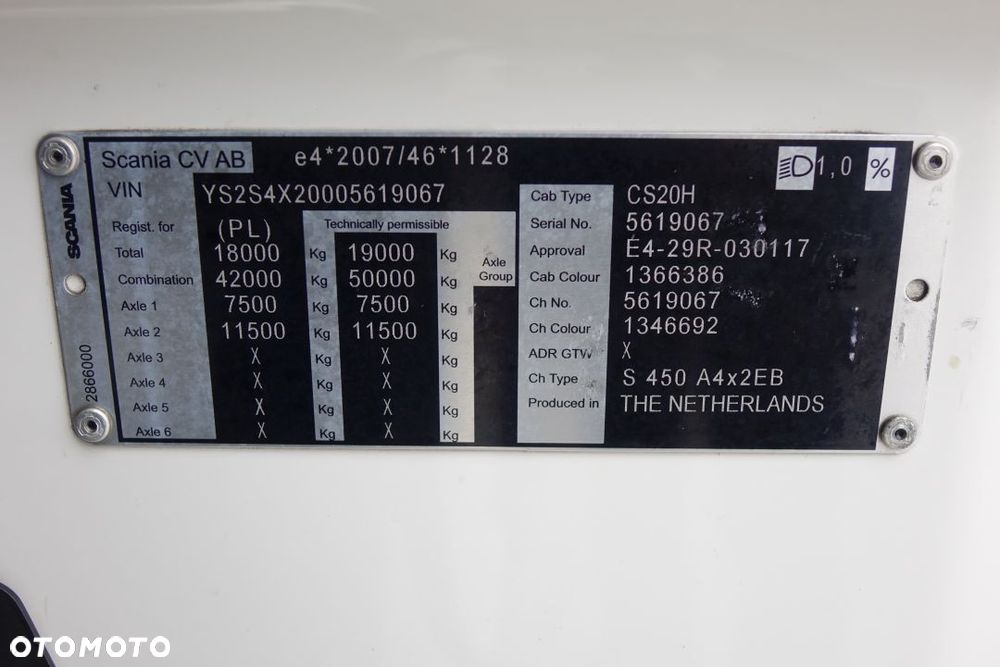 Scania S450 / EURO 6 / MEGA / LOW DECK / AUTOMAT / RETARDER / KLIMATYZACJA POSTOJOWA / LODÓWKA  /  2 ZBIORNIKI 700L / PO KONTRAKCIE - 33