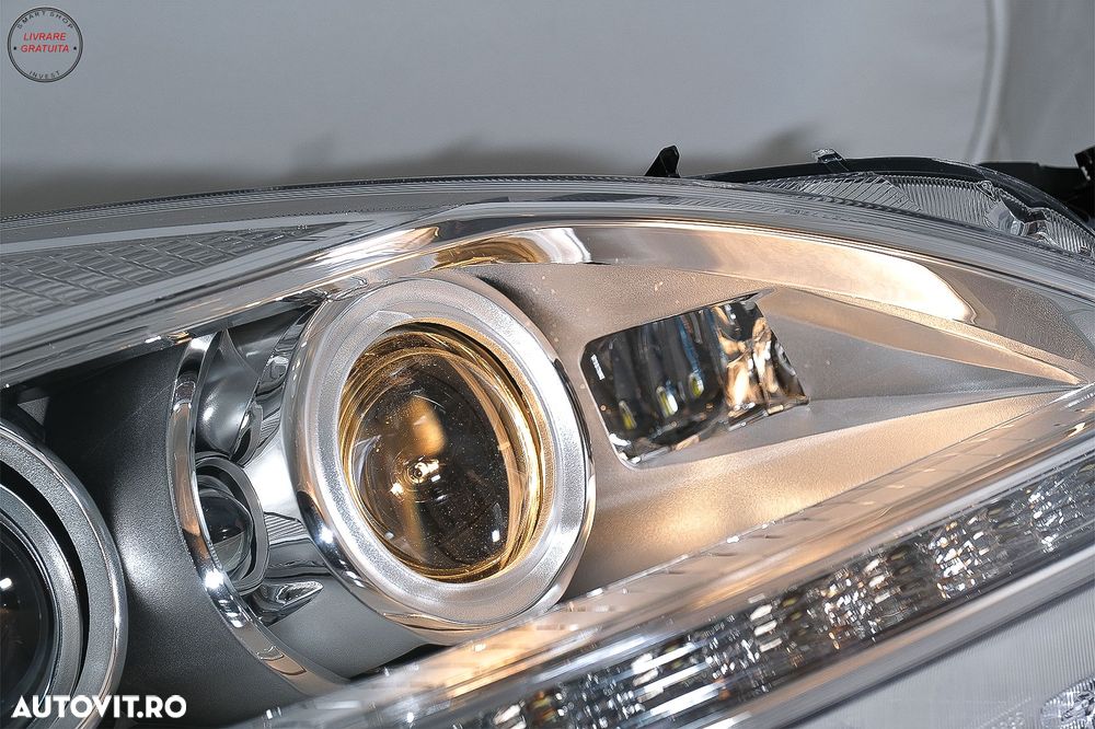 Faruri LED Mercedes Clasa S W221 (2005-2009) Facelift Look Semnalizare Dinamica Se- livrare gratuita - 11