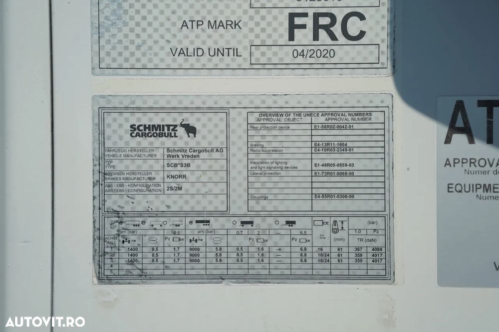 Schmitz Cargobull / CHŁODNIA / THERMO KING SL- 200 E / OŚ PODNOSZONA / KOSZ NA PALETY - 23