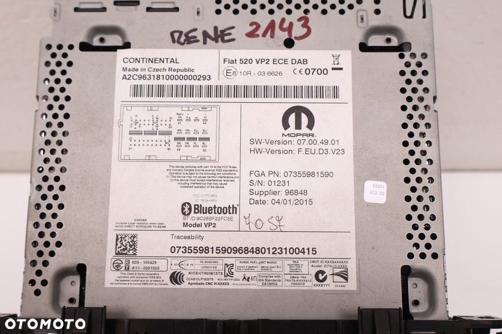 JEEP RENEGADE RADIO EKRAN NAWIGACJA '07355981590 - 8