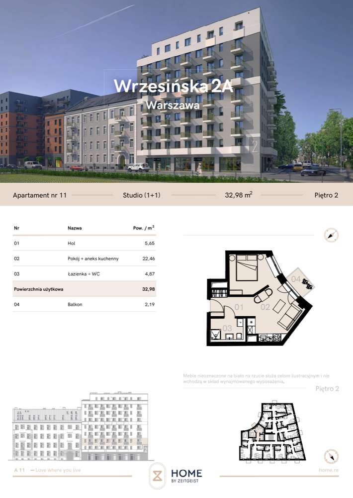 Studio| 0% prowizji| Nieumeblowane| Od 01.10.2026| Metro M2