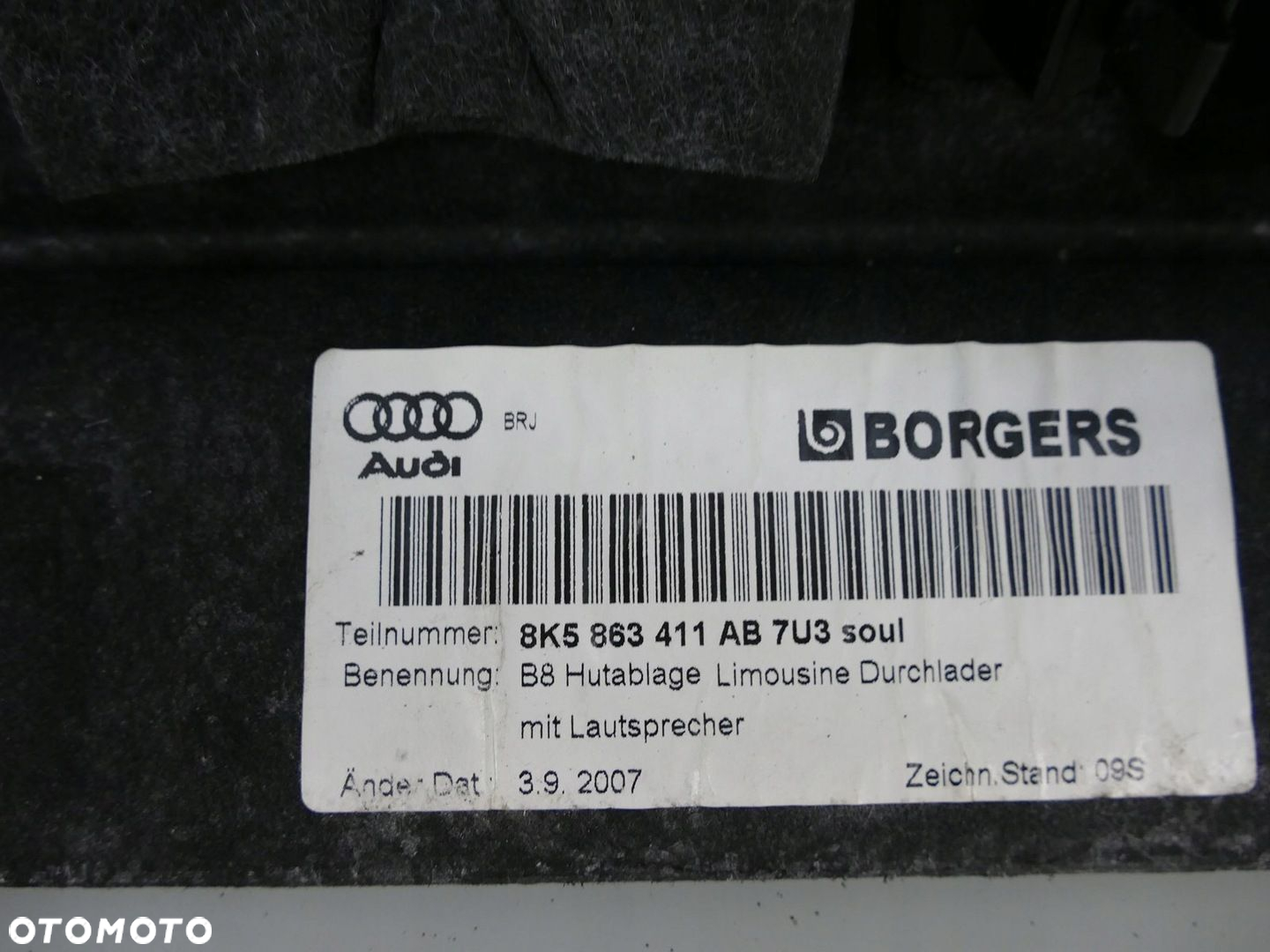AUDI A4 B8 S-LINE SEDAN PÓŁKA BAGAŻNIKA TYŁ GŁOŚNIKI BANG  OLUFSEN - 9