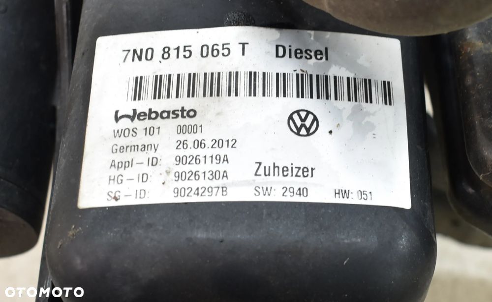 WEBASTO OGRZEWANIE POSTOJOWE VW SHARAN 7N 12R 7N0815065T - 5