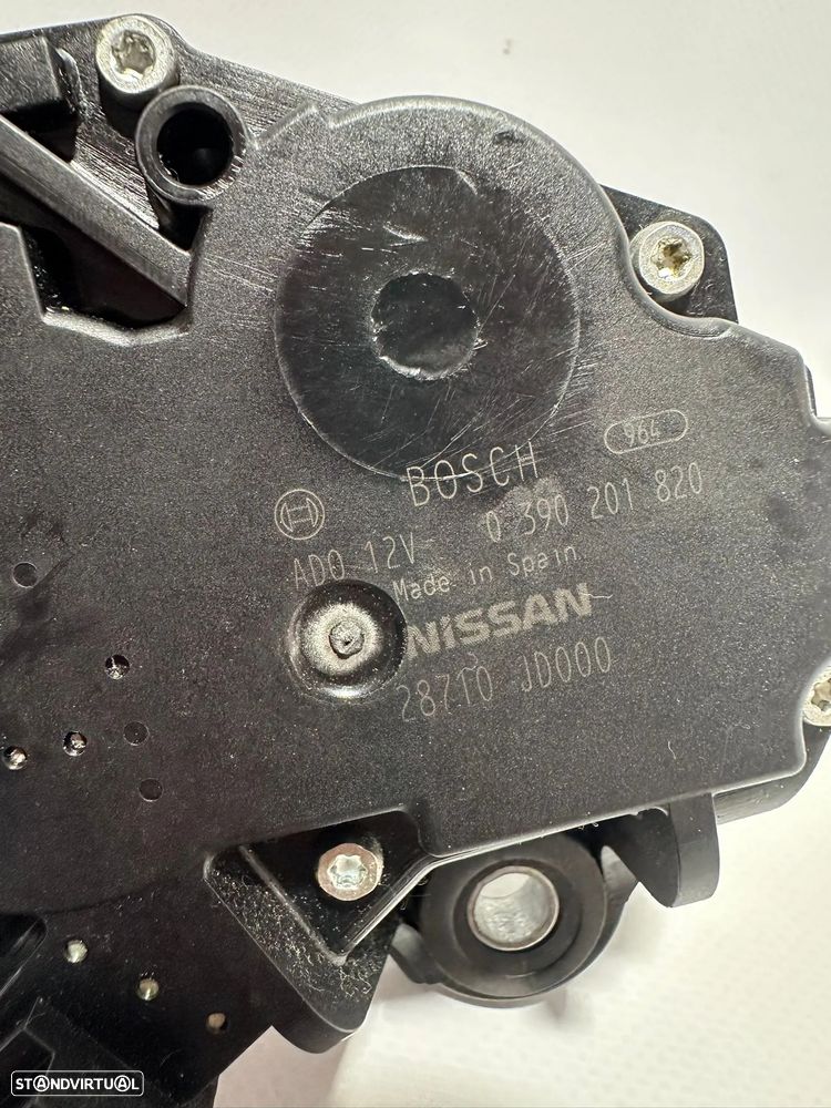 .Motor Limpa Vidros Tras Traseiro Mala Original Bosch Nissan Qashqai J10 28710JD000 0390201820 2007 - 2010 - 8