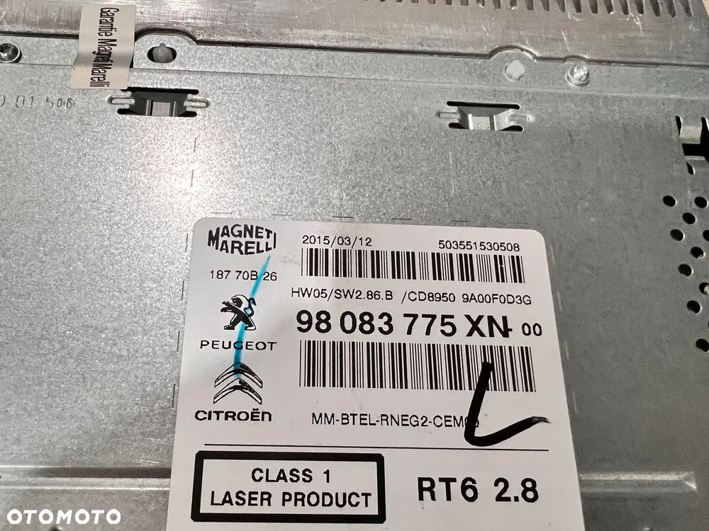 nawigacja RT6 peugeot 308 RCZ  98083775XN 98067039XN - 2