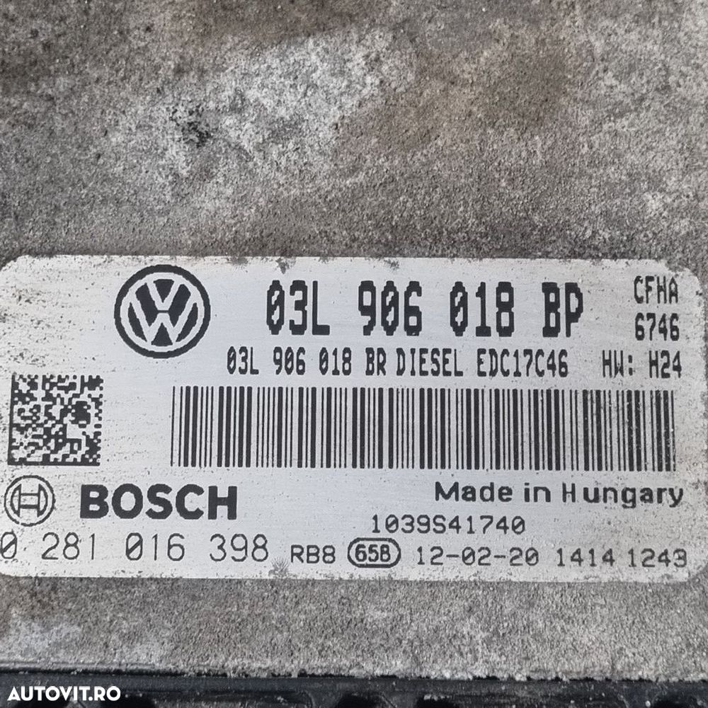 Calculator motor Skoda Yeti 2.0 TDI 2009 - 2013 110CP Manuala CUUA CFHA DFSA CLCA Euro5 ... - 3