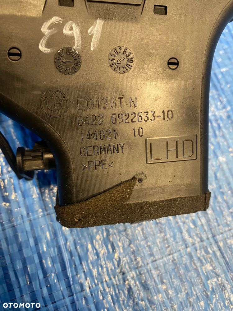 BMW E90 E91 KRATKA KRATKI NAWIEWU PRAWA LEWA BOCZNA TYLNA ŚRODKOWA7129556 6922634 6922633 6924082 EUROPA ORYGINAŁ - 8