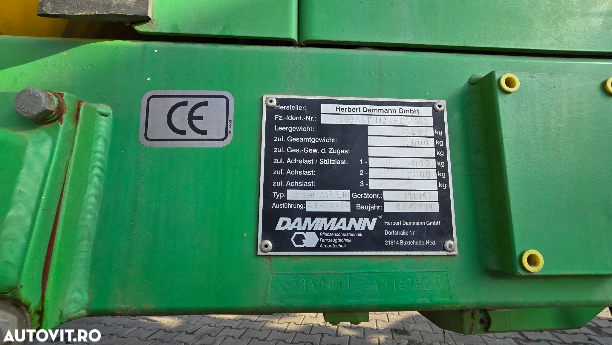 Altul Instalatie de erbicidat Herbert Dammann ANP 5000 - 7