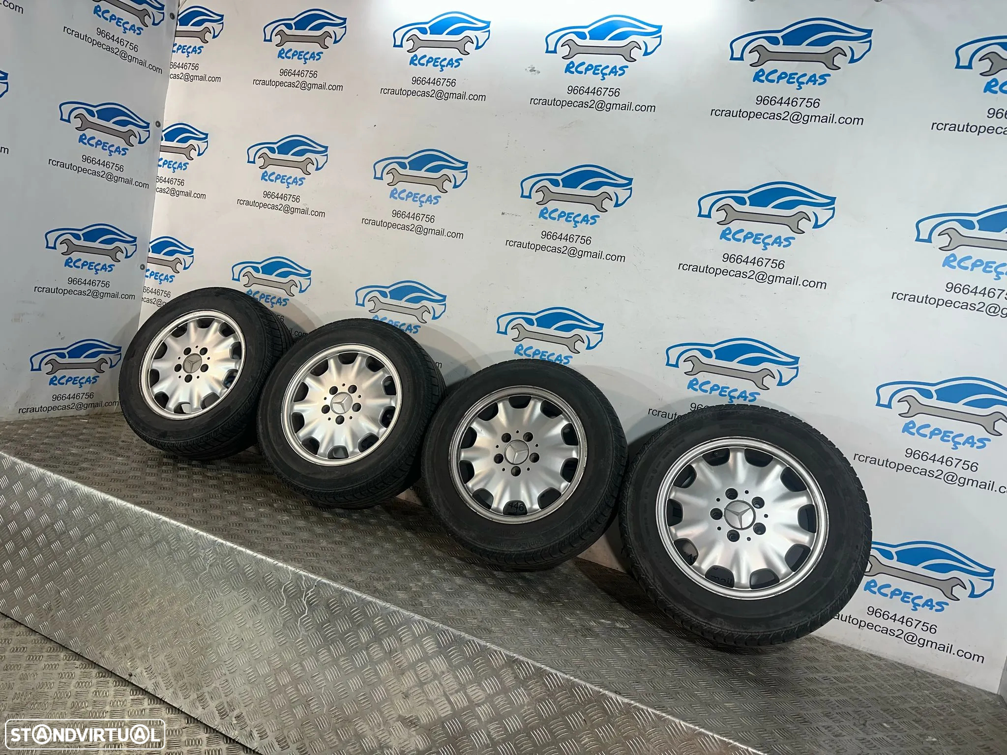 .Conjunto Jantes 15 Originais Mercedes-Benz 7J ET37 5x112 2104010102 - 2
