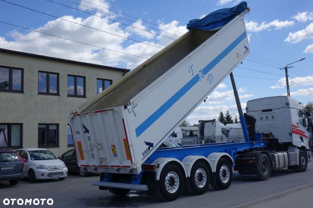 Stas WYWROTKA 26,5m3 / ALUMINIOWA /OSIE SAF /OŚ PODNOSZONA / ALUMINIOWE FELGI / SZYBER ZBOŻOWY / PLANDEKA - 12