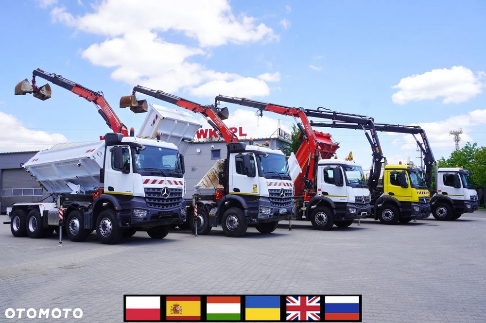 Mercedes-Benz Arocs 3236 8×4 / HDS Fassi F155A.0.22 / pilot / Wywrotka 2-stronna / Hydroburta / 3 szt_255679 - 2