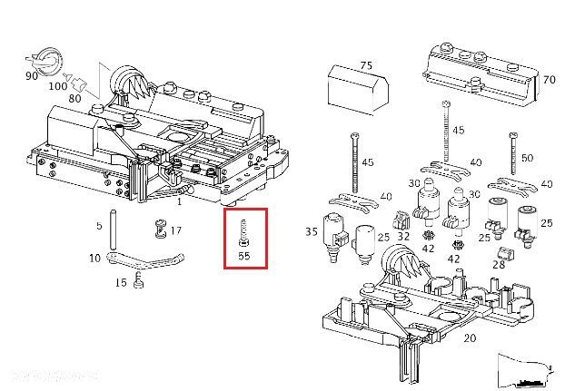 MERCEDES SKRZYNIA AUTOMATYCZNA 722.6 Sruba sterownika hydraulicznego - 2