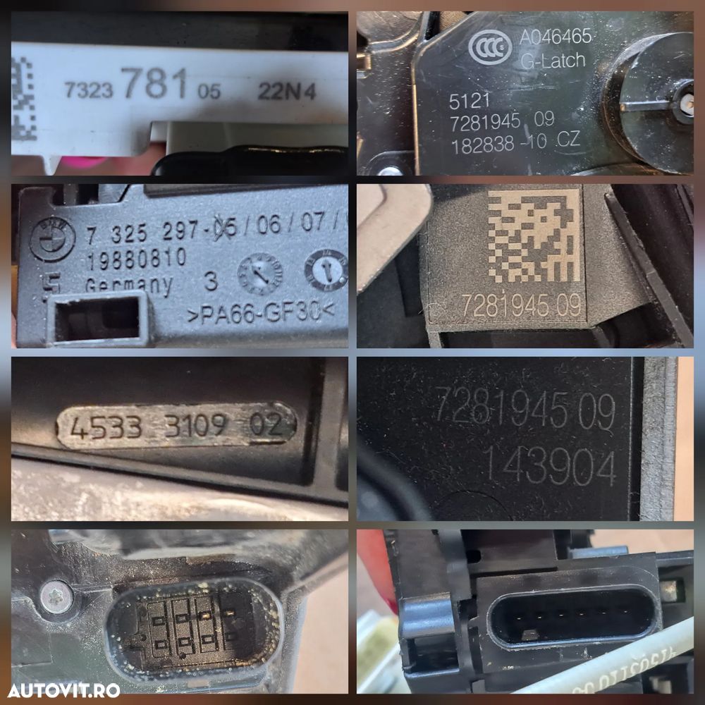 Broasca soft close fata spate st dr haion balamale haion suport maner exterior usa stanga cu tija instalatie electrica usa fata spate st dr Bmw SERIA 7 X5 X6 G11 G12 F15 F16 F85 F86 - 7