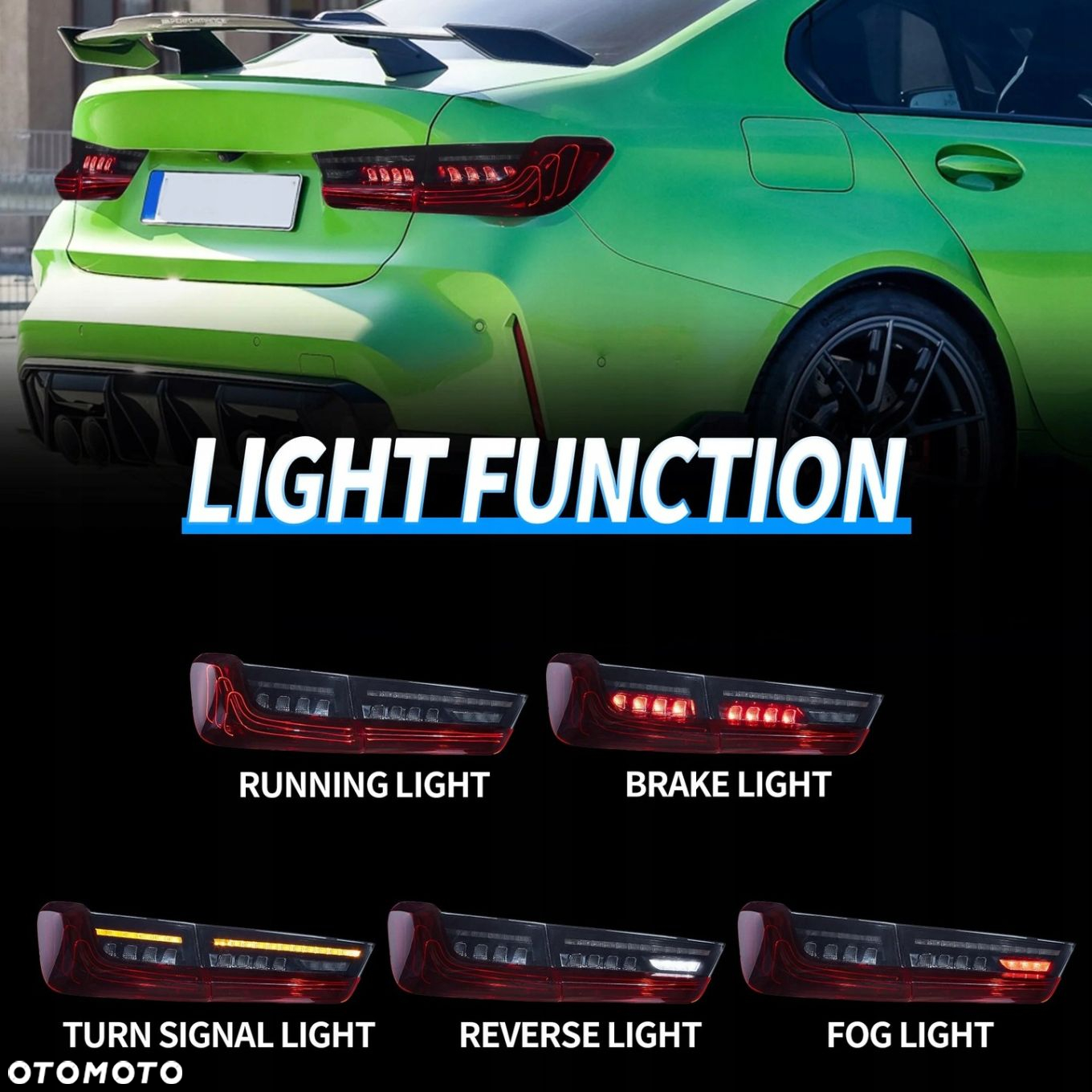 Lampy tyl ne kpl Full Led Laser Neon Dynamic Tuning Bmw 3 g20 g80 2019-2024 - 8